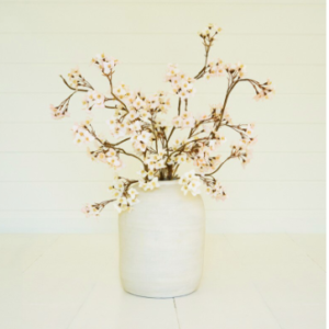 Artificial Blush Cherry Blossom Branch