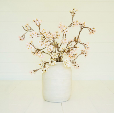 Artificial Blush Cherry Blossom Branch