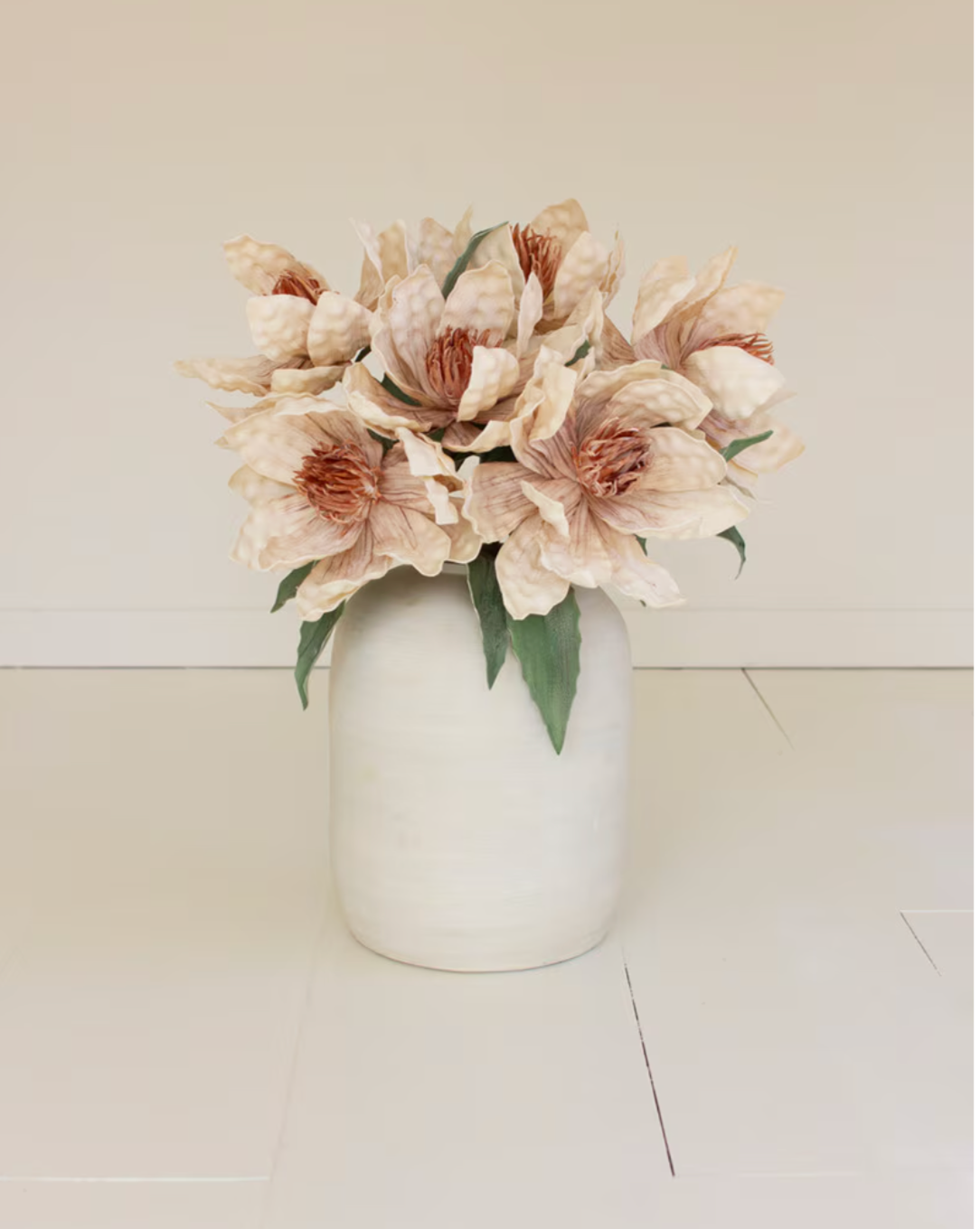Artificial Cream Blush Magnolia Flower Bouquet