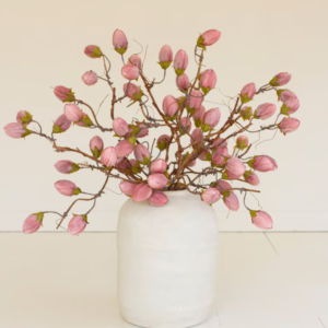 Artificial Pink Bud Branch Spray, Faux Twig Flower Stem